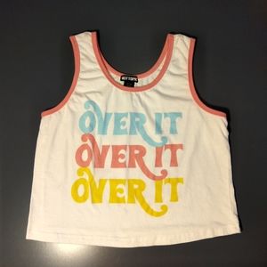 Cute multicolored Over it crop top size large